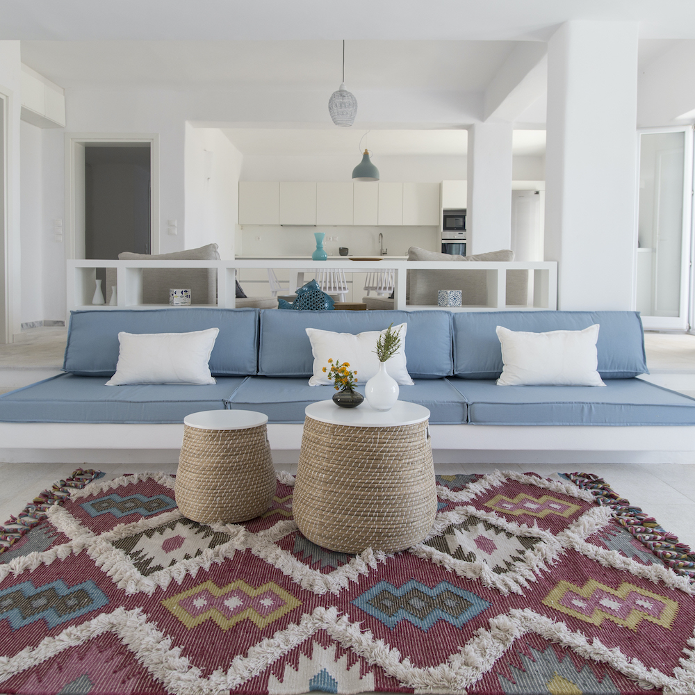 villas in paros greece: interior details