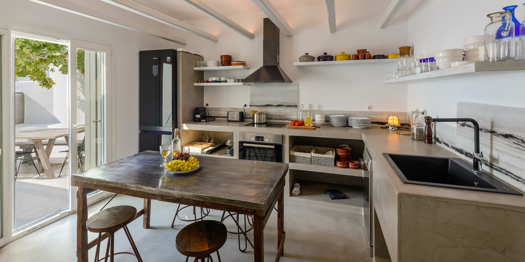 Naxos Villa Holidays: Villa Venti kitchen detail