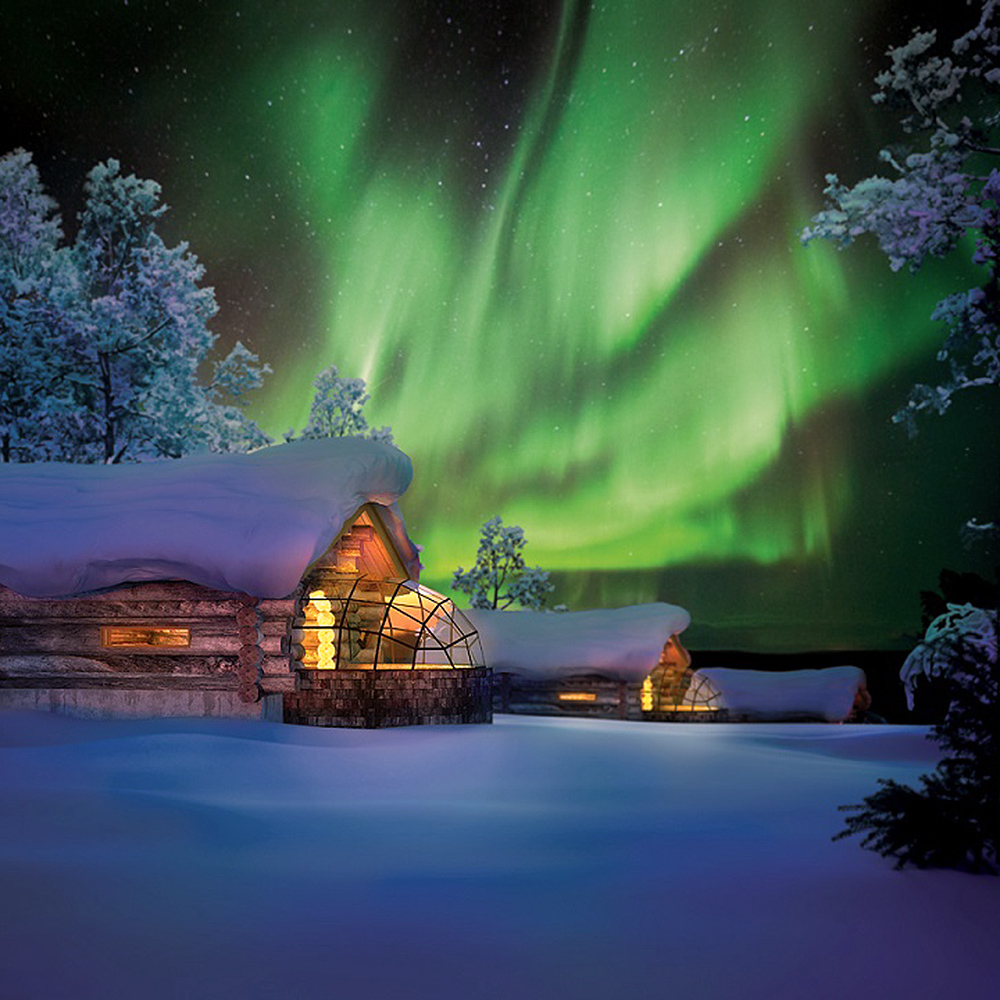 Glass-Iglu in Lappland