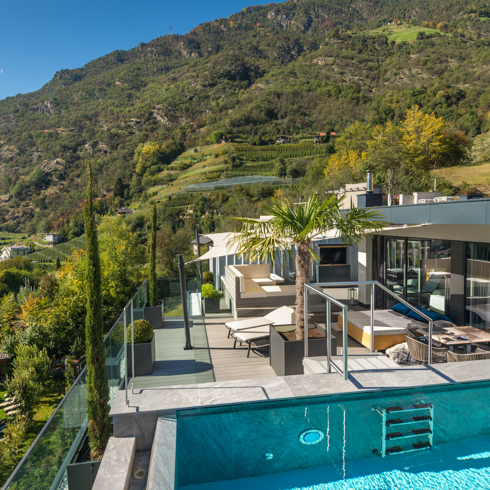 panoramic pool at Preidlhof, Südtirol